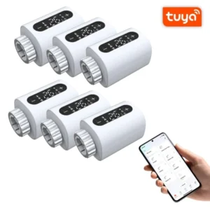 SET 6x intelligente WiFi thermostatische Heizkörperköpfe TH4 Tuya