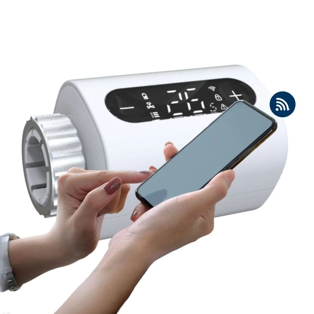 SET 6x intelligente WiFi thermostatische Heizkörperköpfe TH4 Tuya – Bild 2